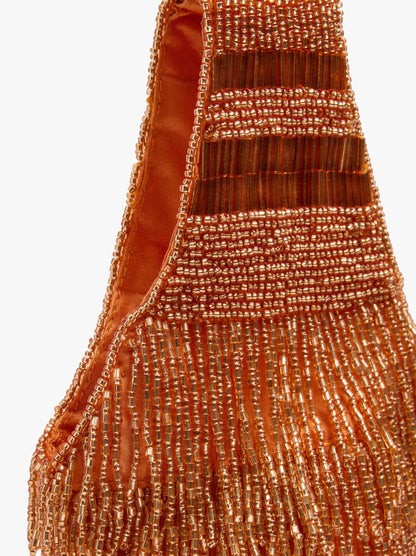 Elongated Party Bag With Beads