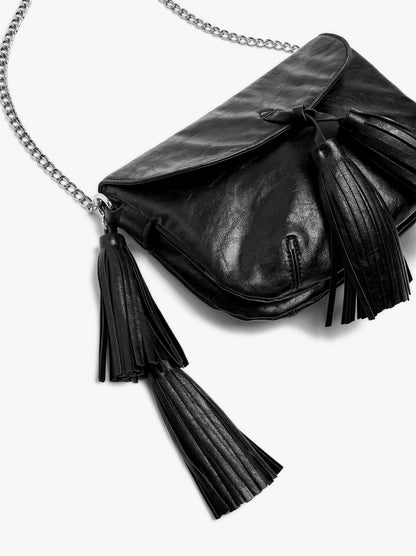 Crossbody Bag With Flap And Tassels