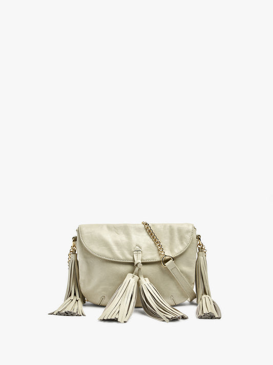 Crossbody Bag With Flap And Tassels