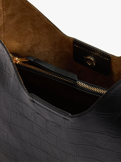 Shoulder Bag With Versatile Animal Print Strap
