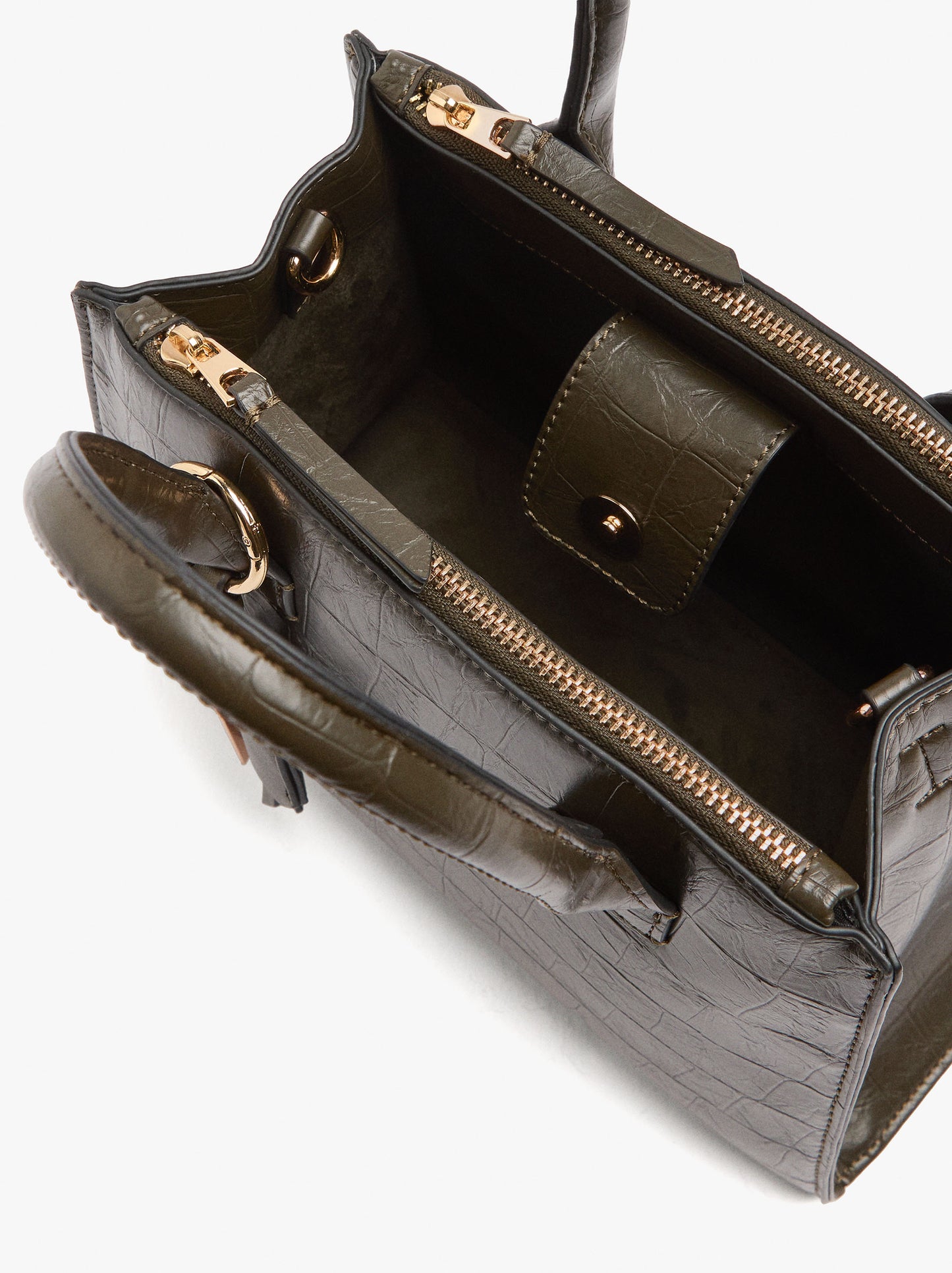 Tote Bag With Animal Embossing And Pendant