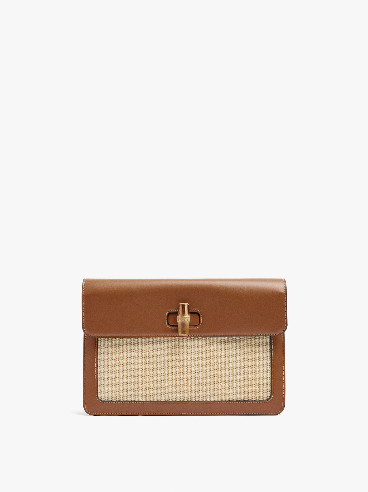 Envelope Paper Straw Handbag With Flap