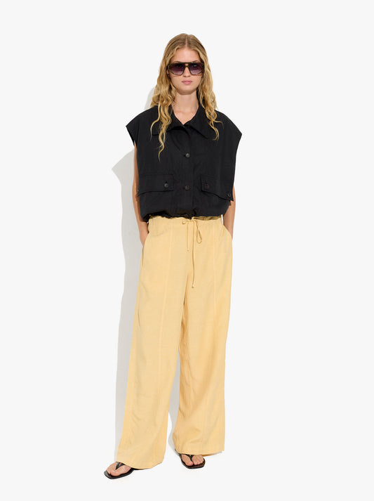 Plain Wide Leg Trousers
