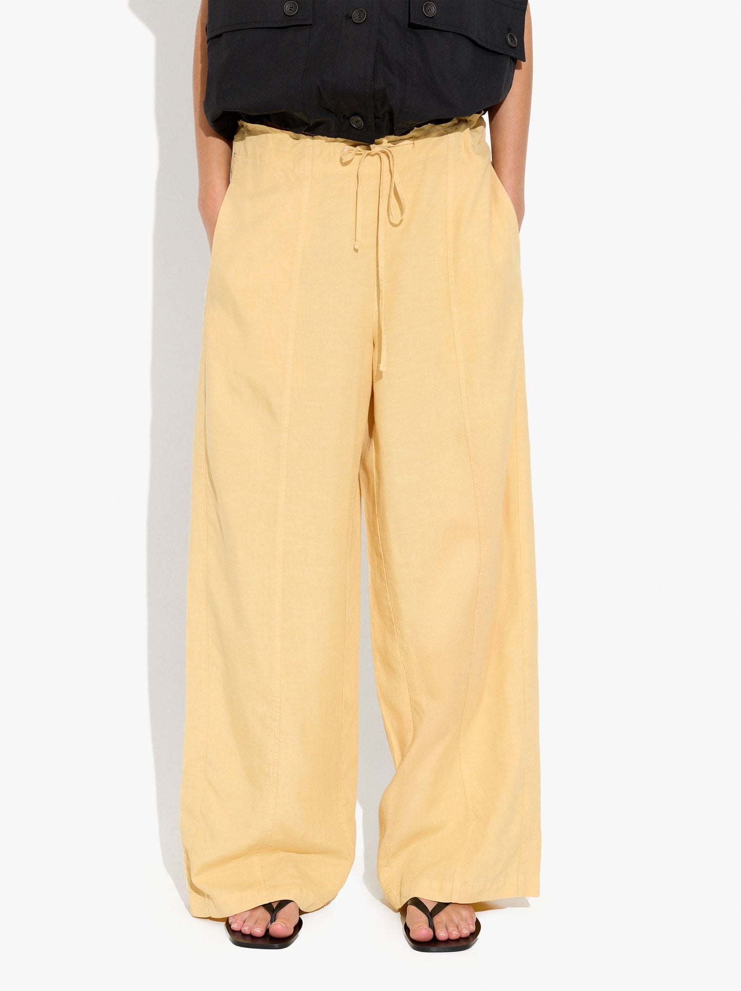 Plain Wide Leg Trousers