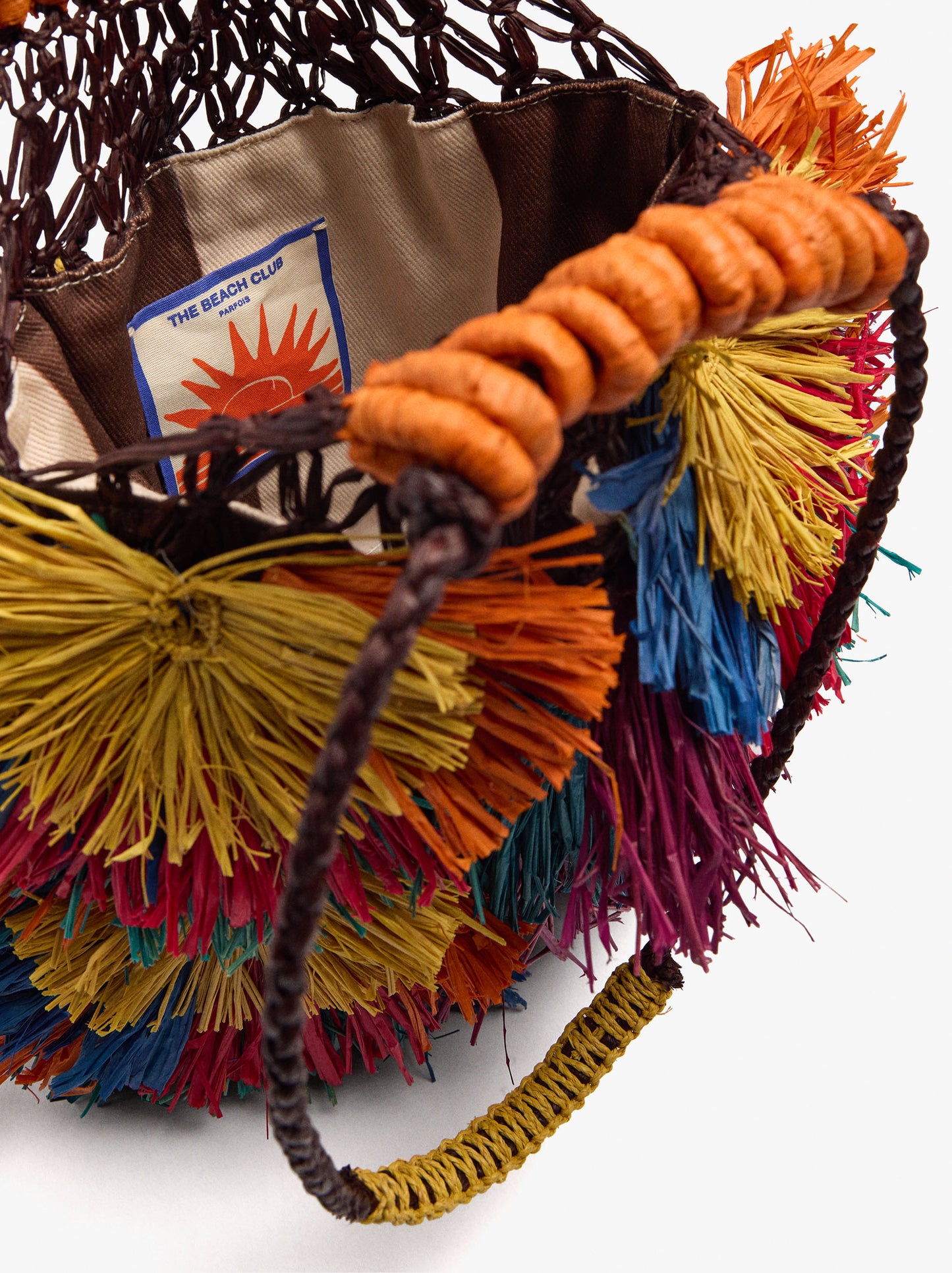 Multicolor Straw Shoulder Bag