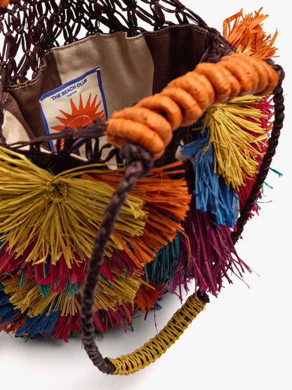 Multicolor Straw Shoulder Bag