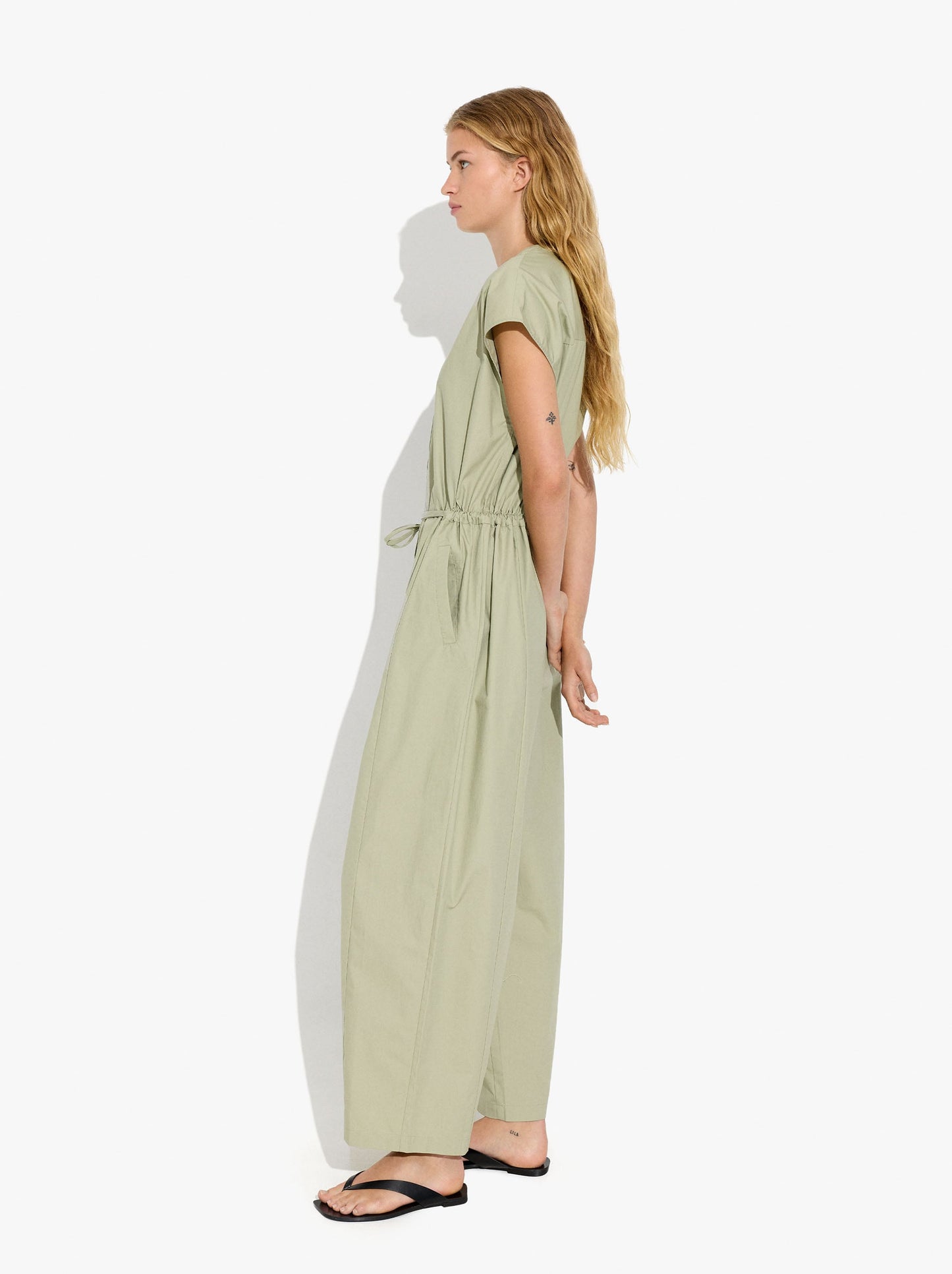 Plain Jumpsuit With 100% Cotton