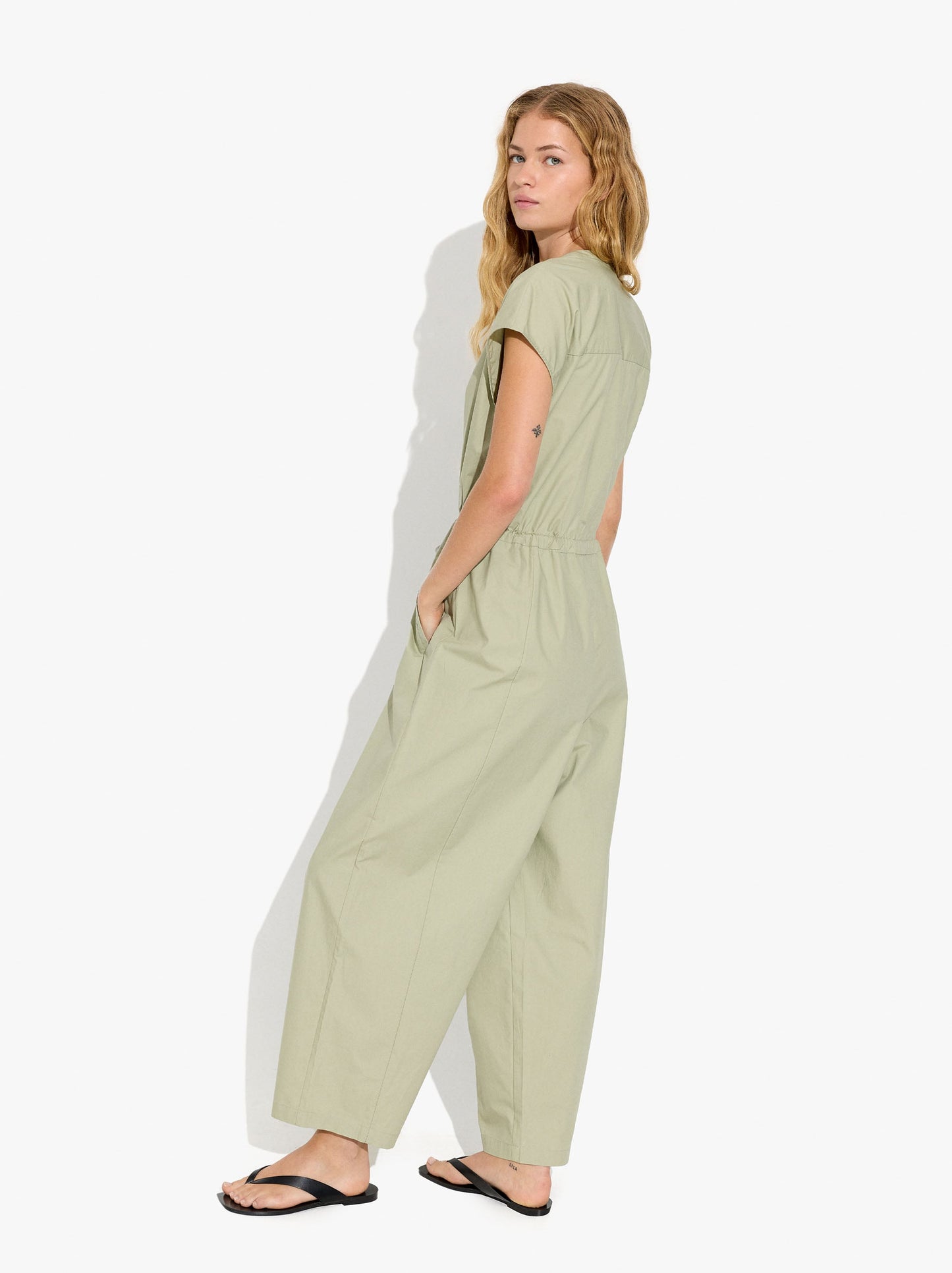 Plain Jumpsuit With 100% Cotton