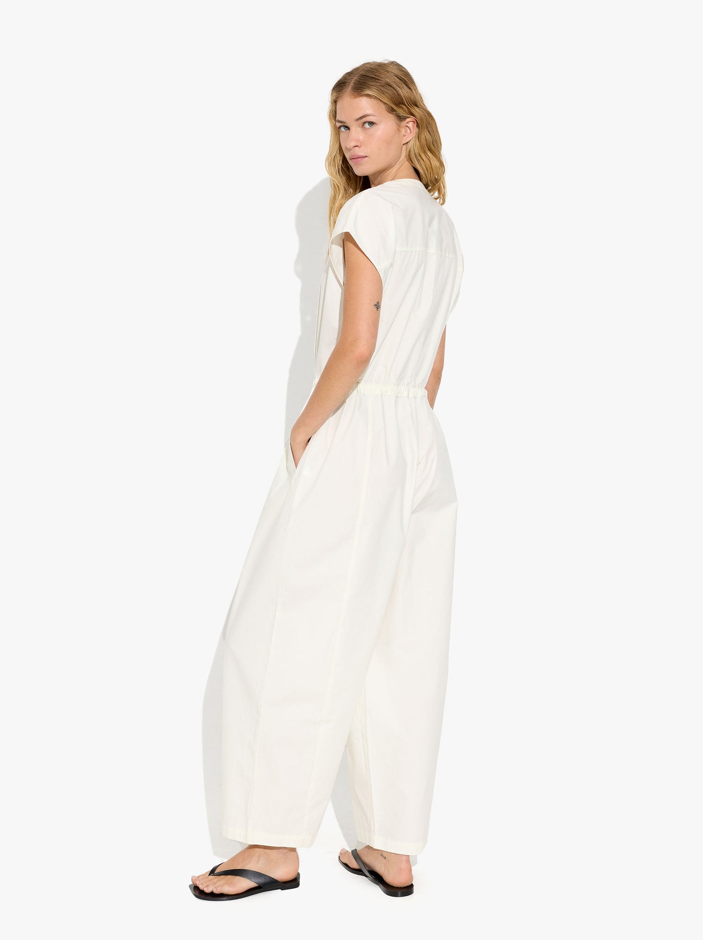 Plain Jumpsuit With 100% Cotton