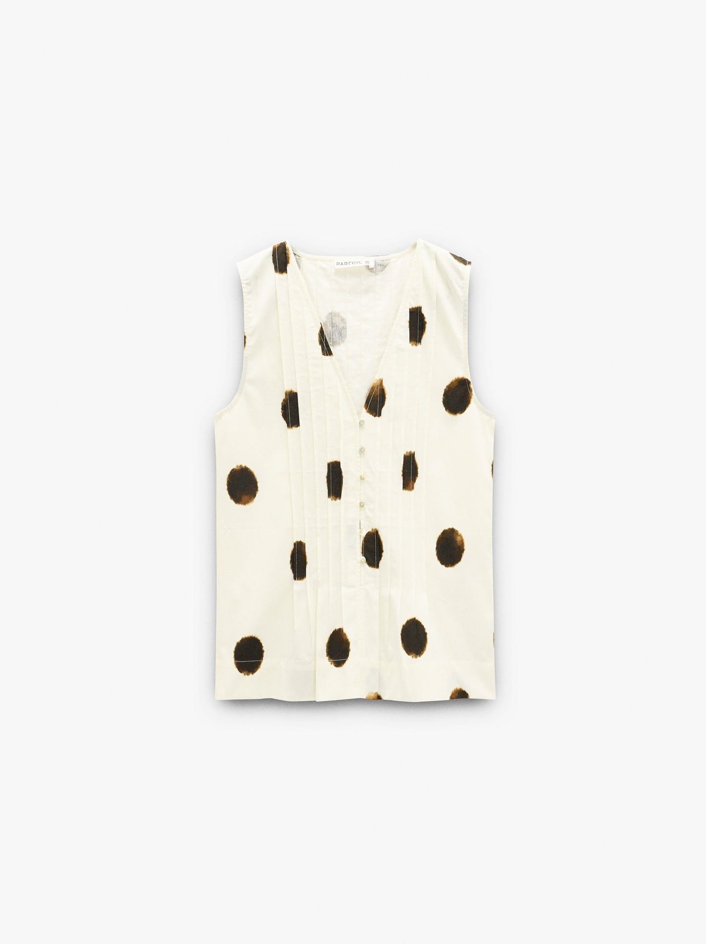Top Printed With Polka Dots 100% Cotton