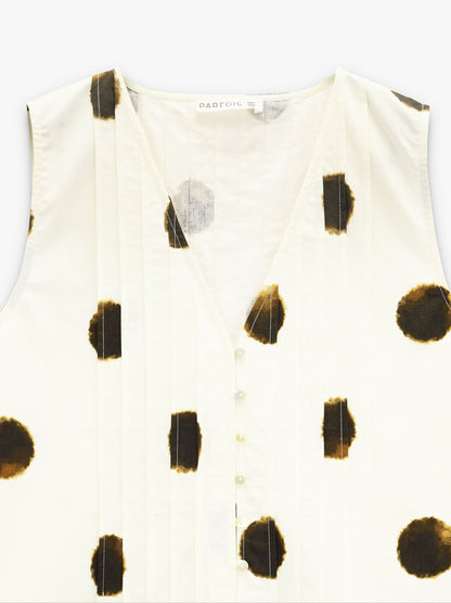 Top Printed With Polka Dots 100% Cotton
