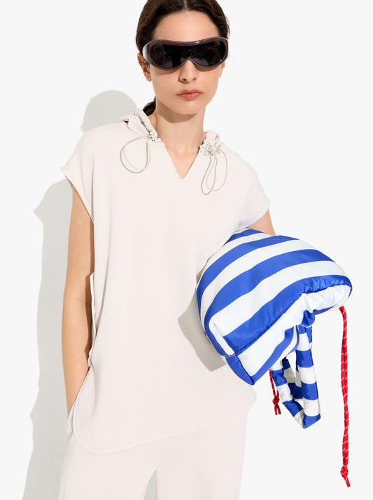 Sleeveless Sweatshirt With Hood And Soft Touch