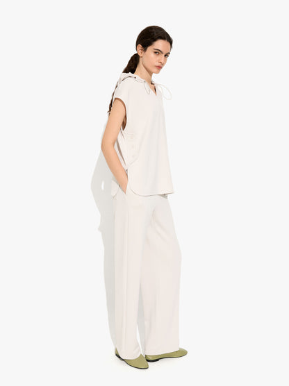 Sleeveless Sweatshirt With Hood And Soft Touch