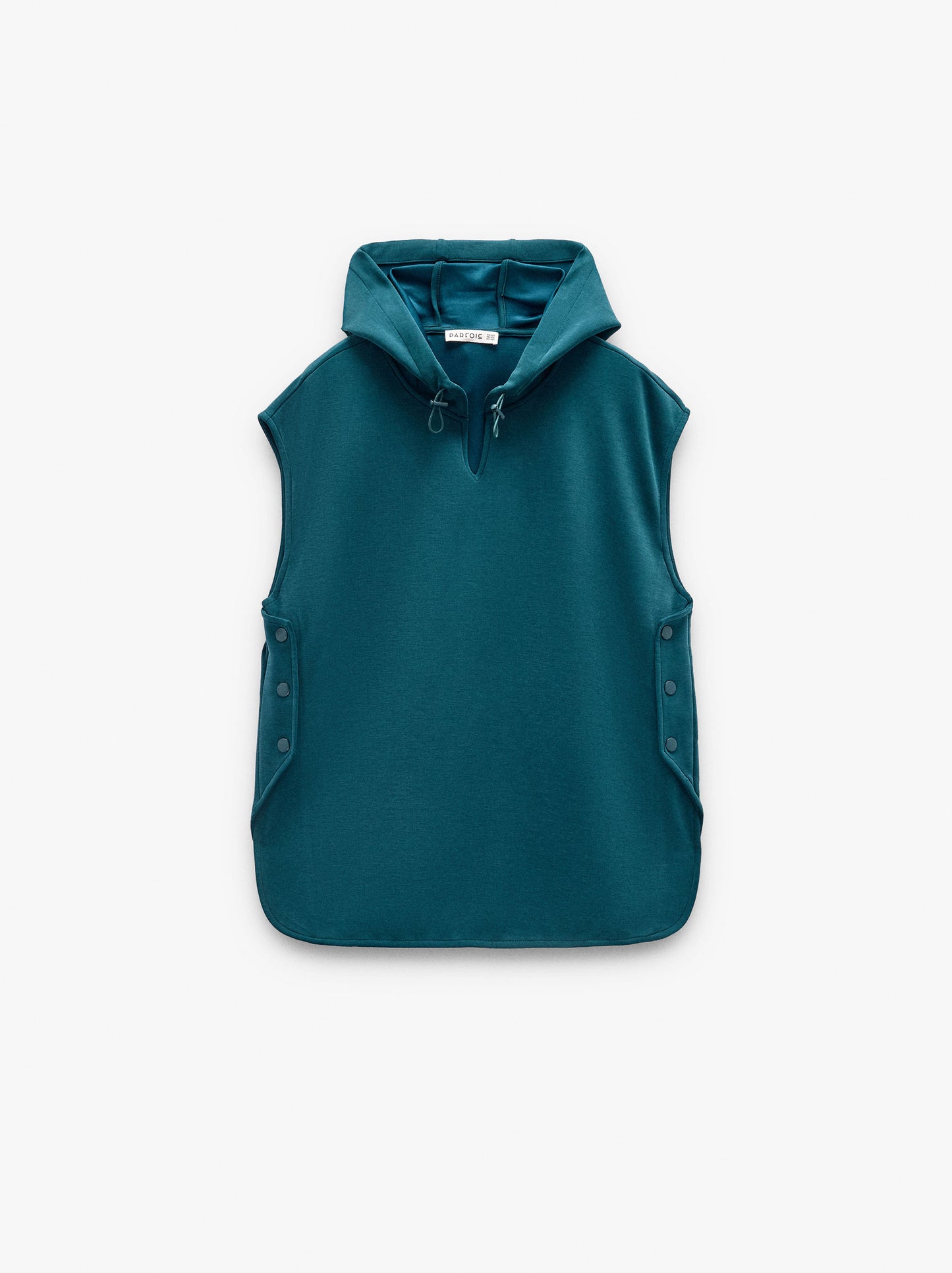 Sleeveless Sweatshirt With Hood And Soft Touch