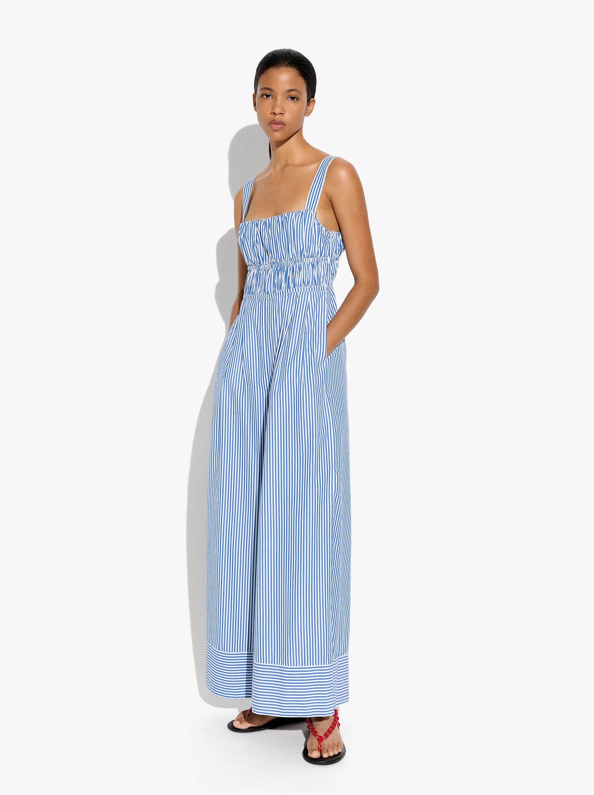 Jumpsuit With Striped Straps