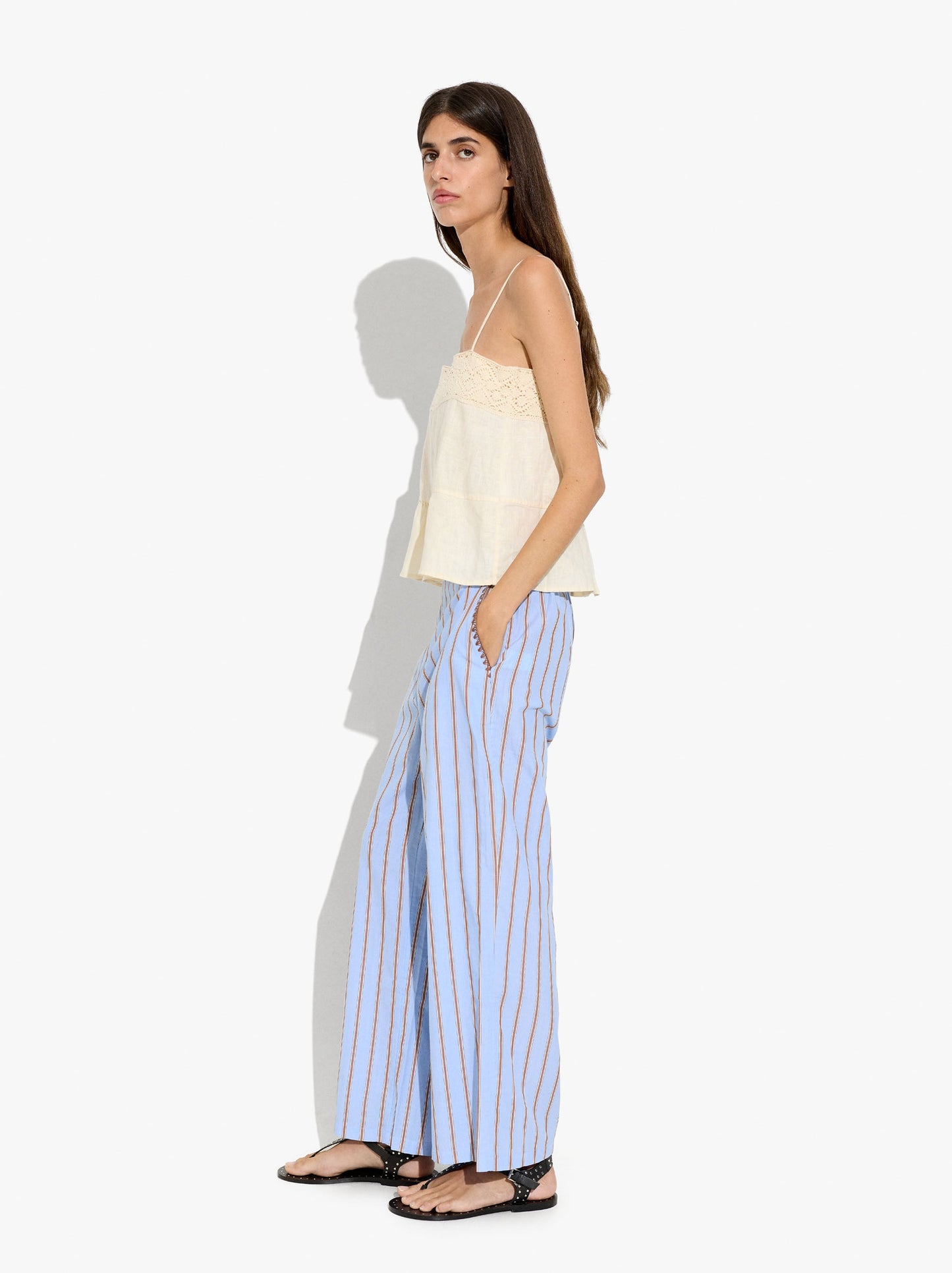 Trousers With Stripes 100% Cotton