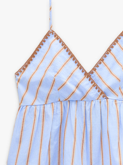 Top With Striped Straps 100% Cotton