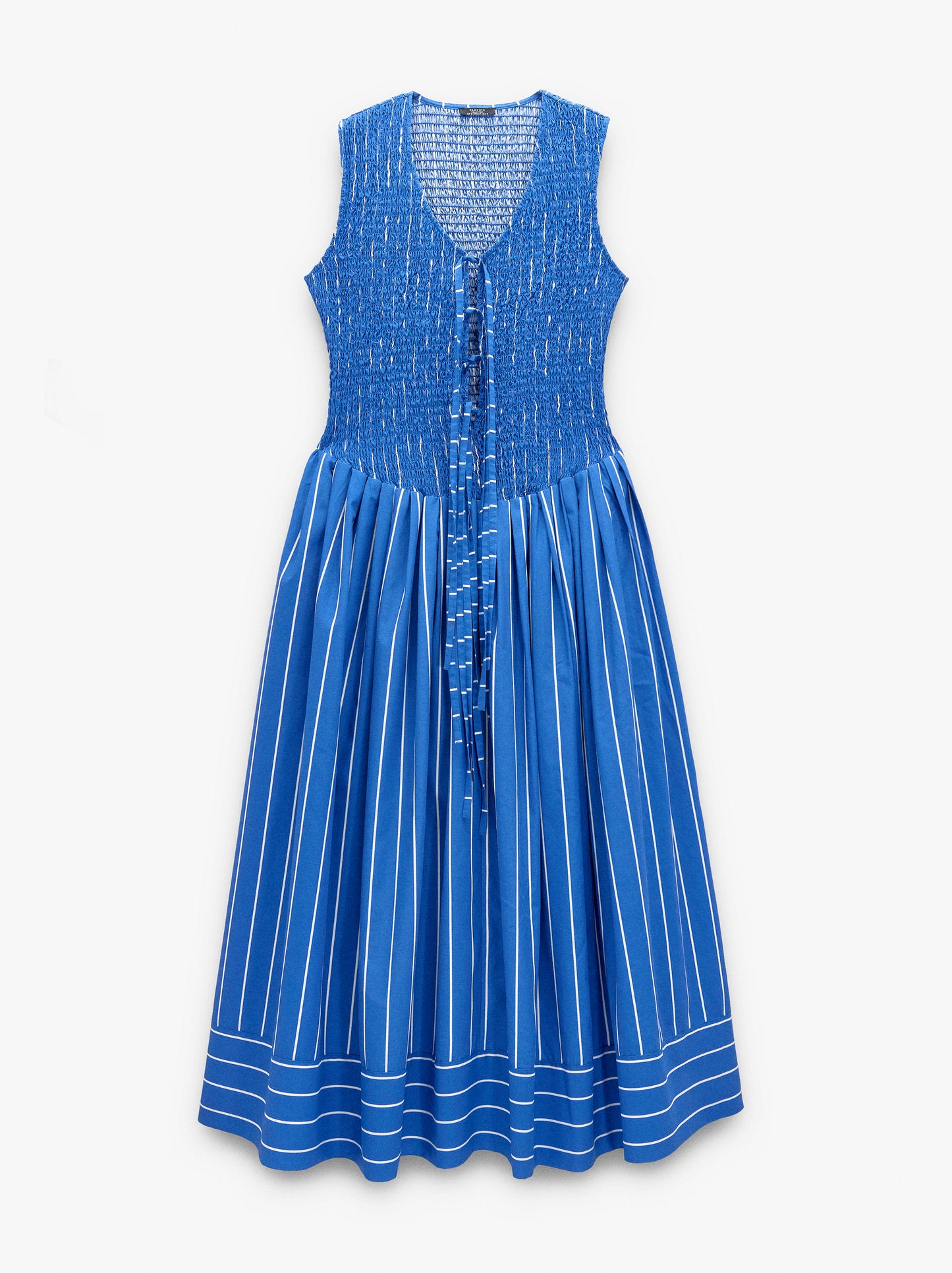 Long Dress With Stripes And Gathers