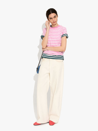 Cotton T-Shirt With Stripes