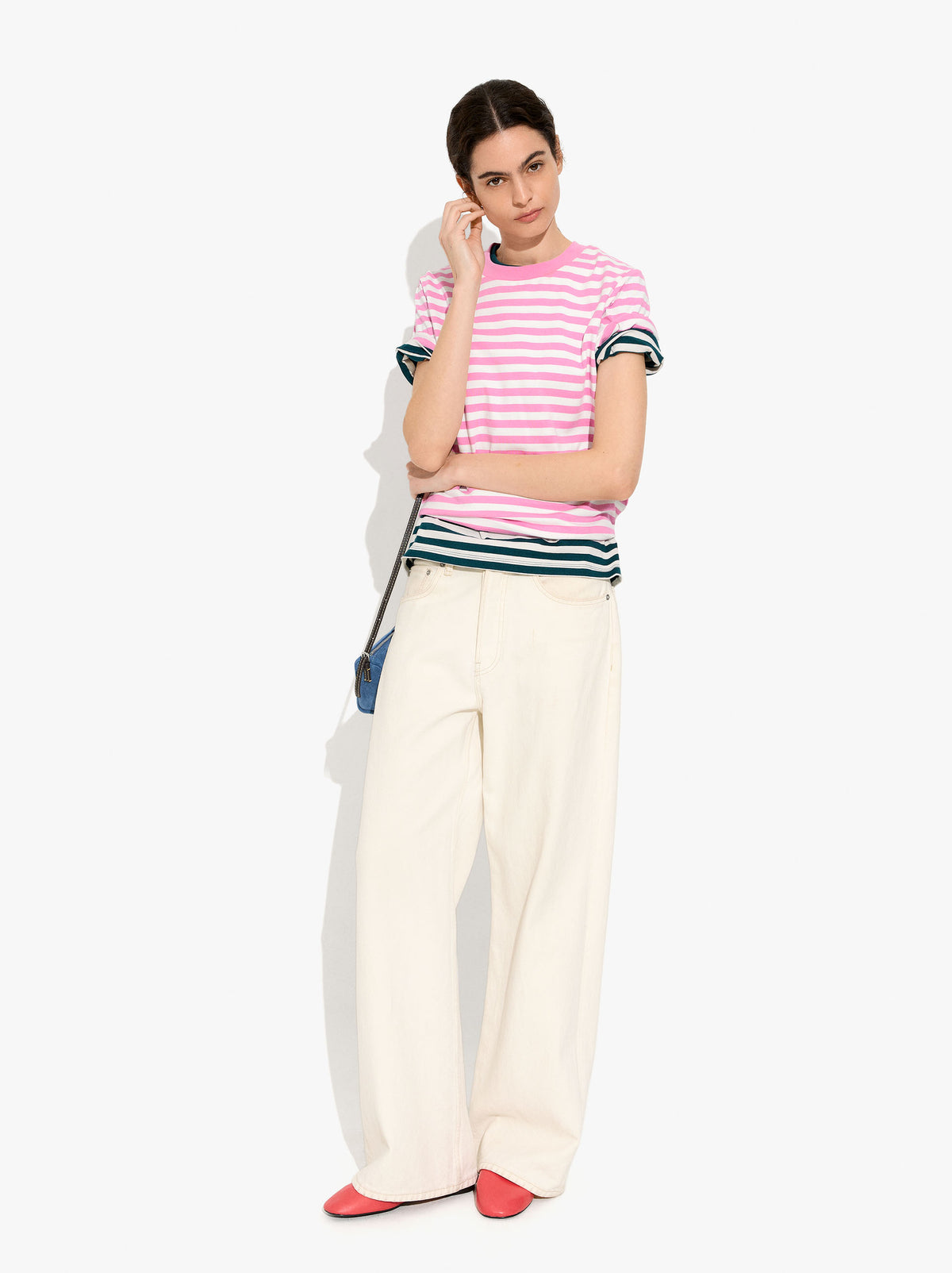 Cotton T-Shirt With Stripes