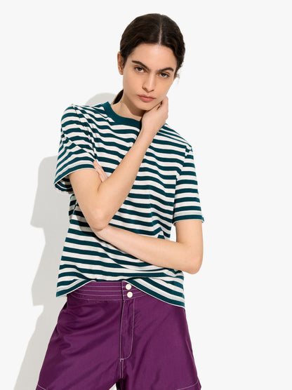 Cotton T-Shirt With Stripes