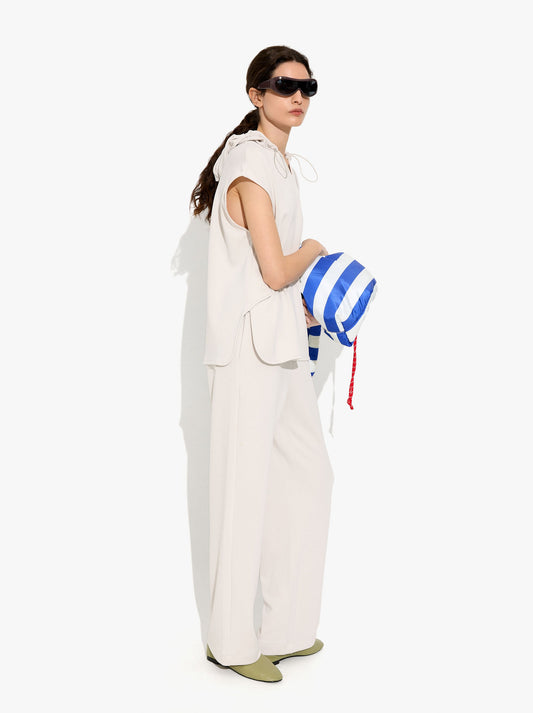 Loose-Fitting Trousers With Elastic Waistband Soft Touch