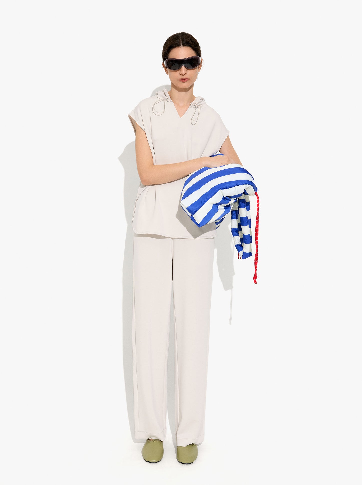 Loose-Fitting Trousers With Elastic Waistband Soft Touch