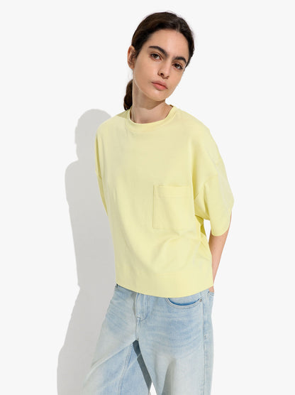 Plain Cotton T-Shirt With Pocket