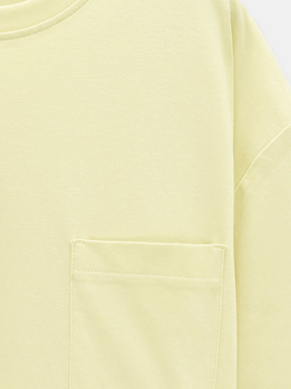 Plain Cotton T-Shirt With Pocket