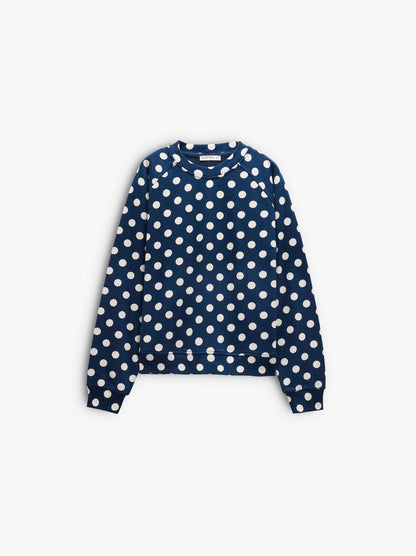 Cotton Sweatshirt With Polka Dots