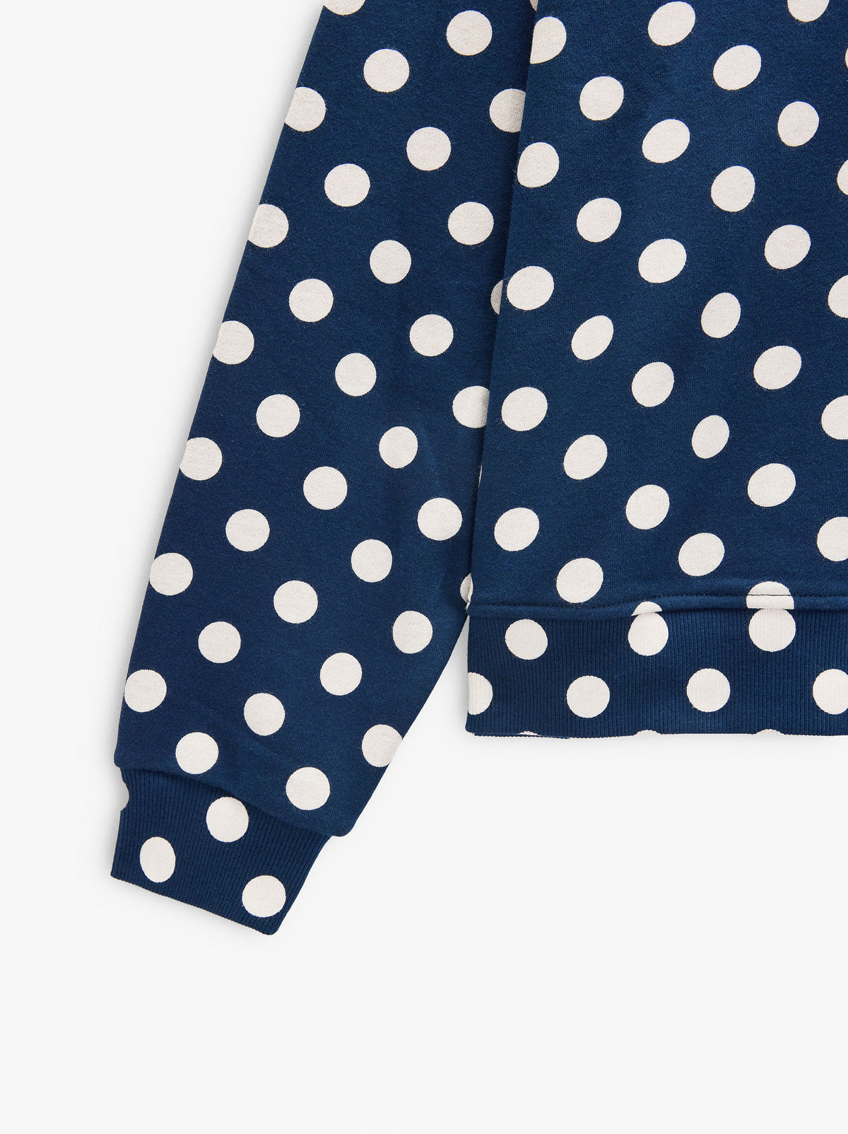 Cotton Sweatshirt With Polka Dots