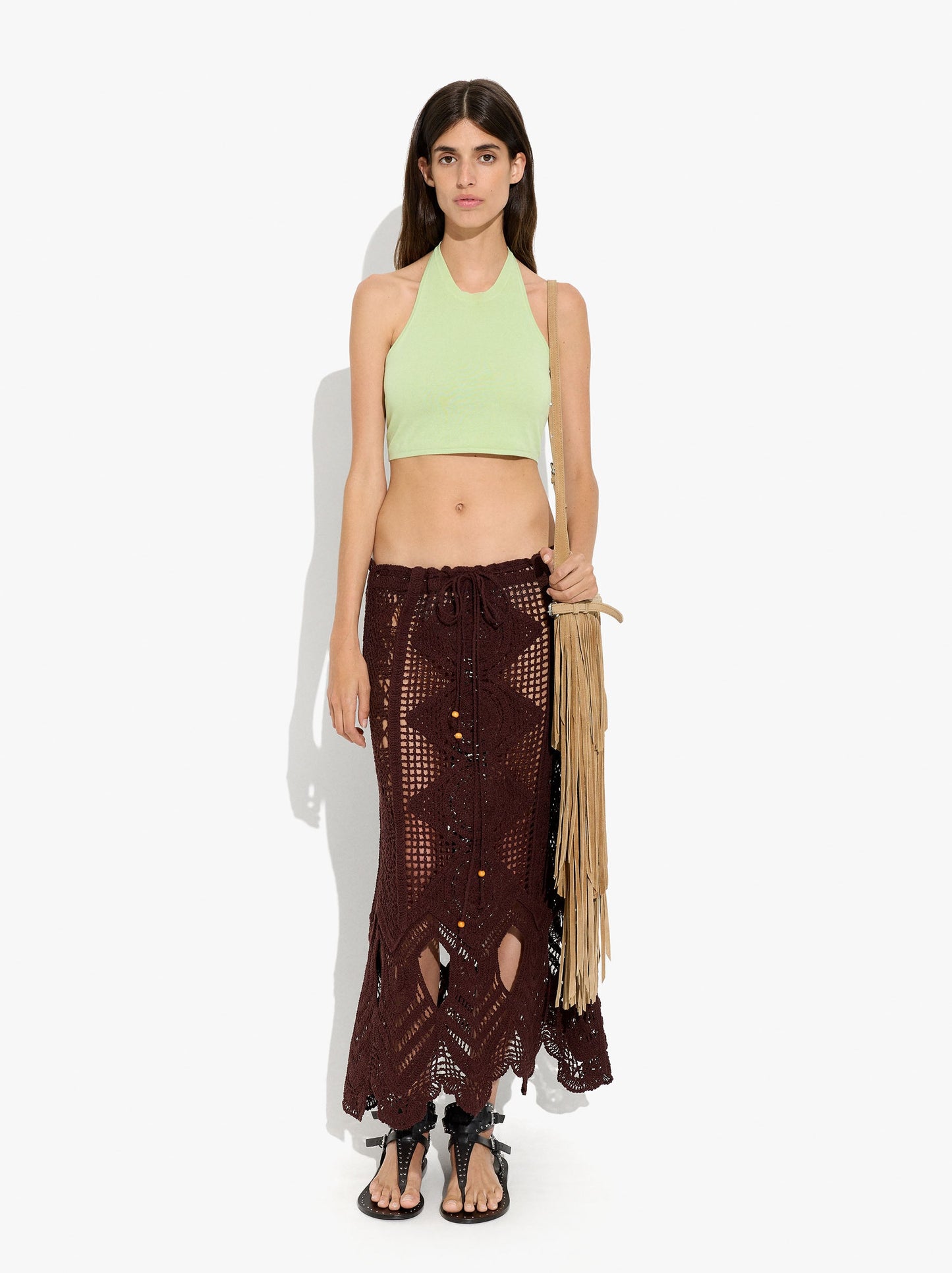 100% Cotton Crochet Knit Skirt