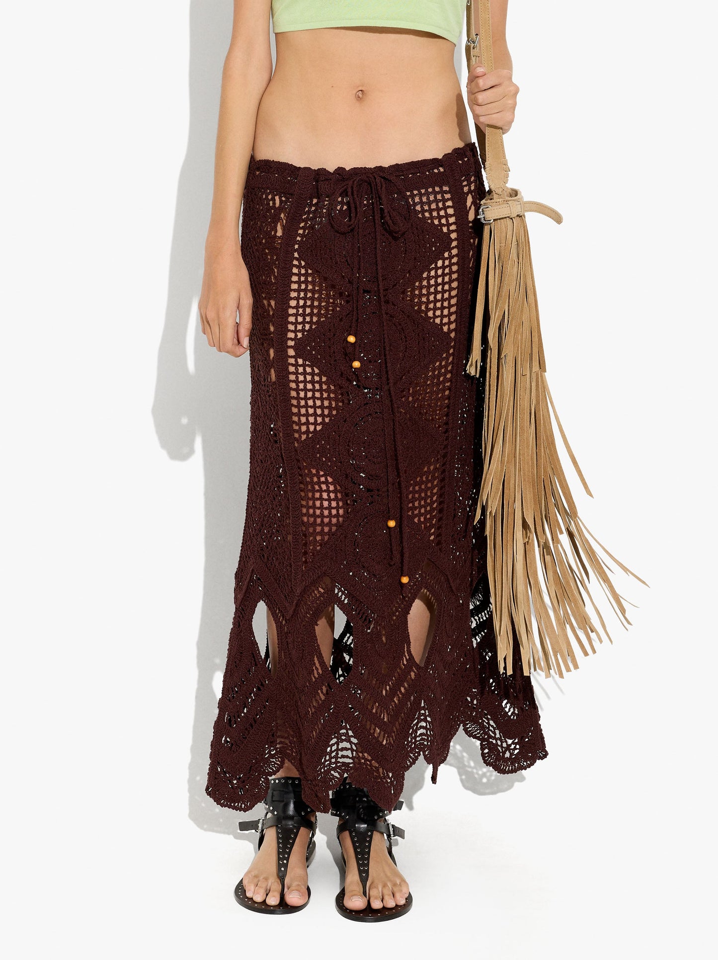 100% Cotton Crochet Knit Skirt
