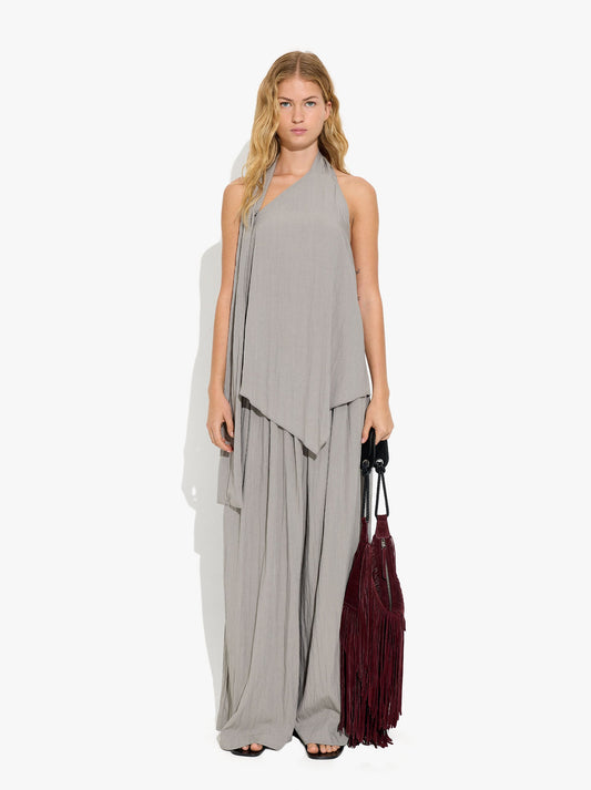 Wide Fluid Trousers With Elastic Waist