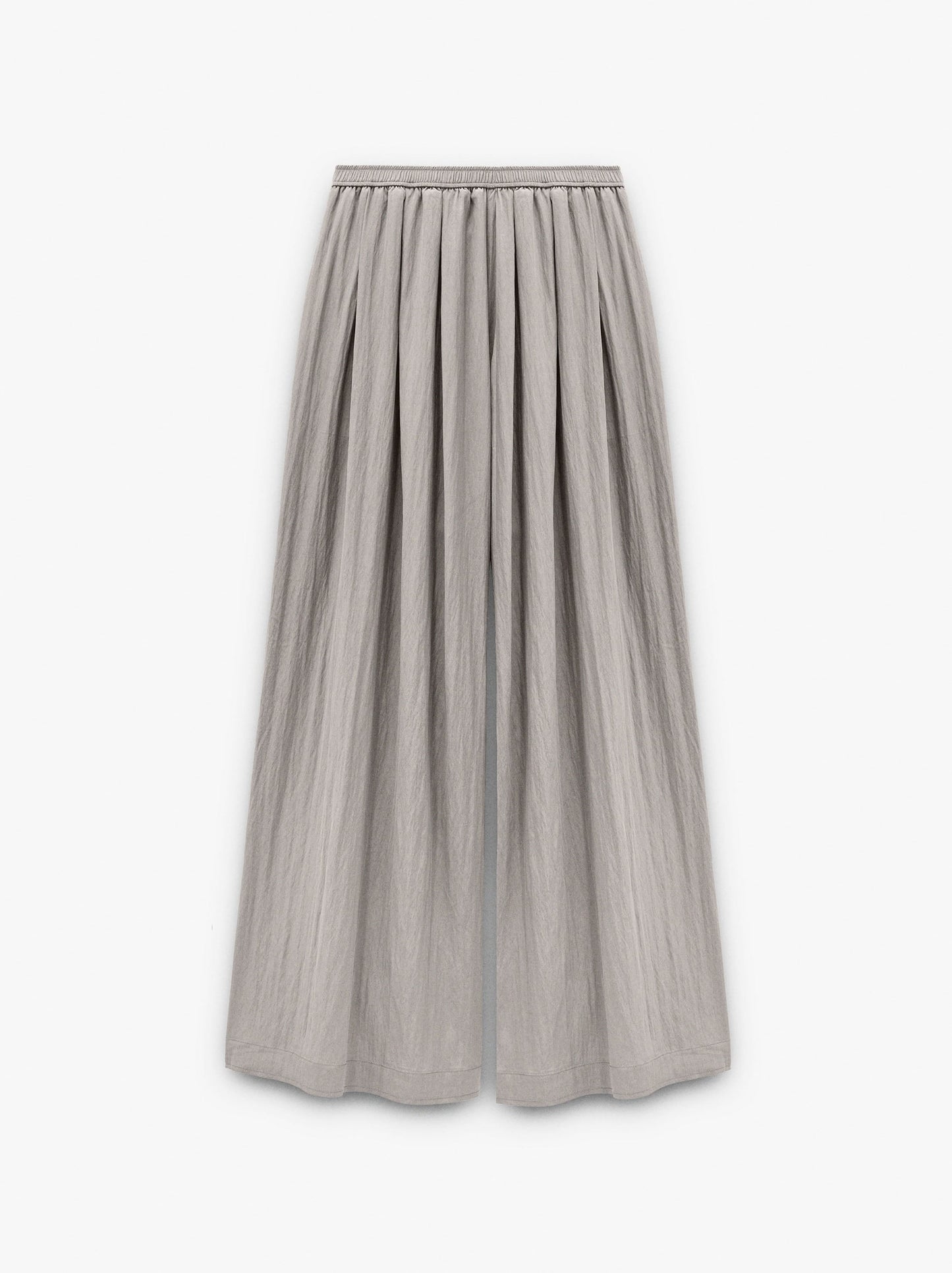 Wide Fluid Trousers With Elastic Waist