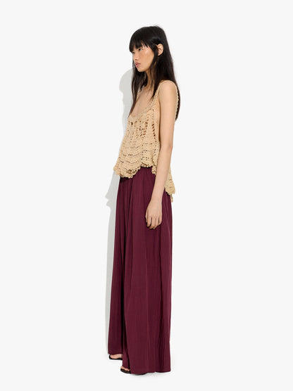 Wide Fluid Trousers With Elastic Waist