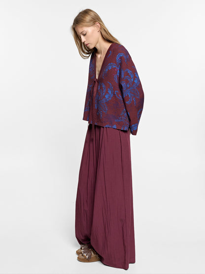 Wide Fluid Trousers With Elastic Waist
