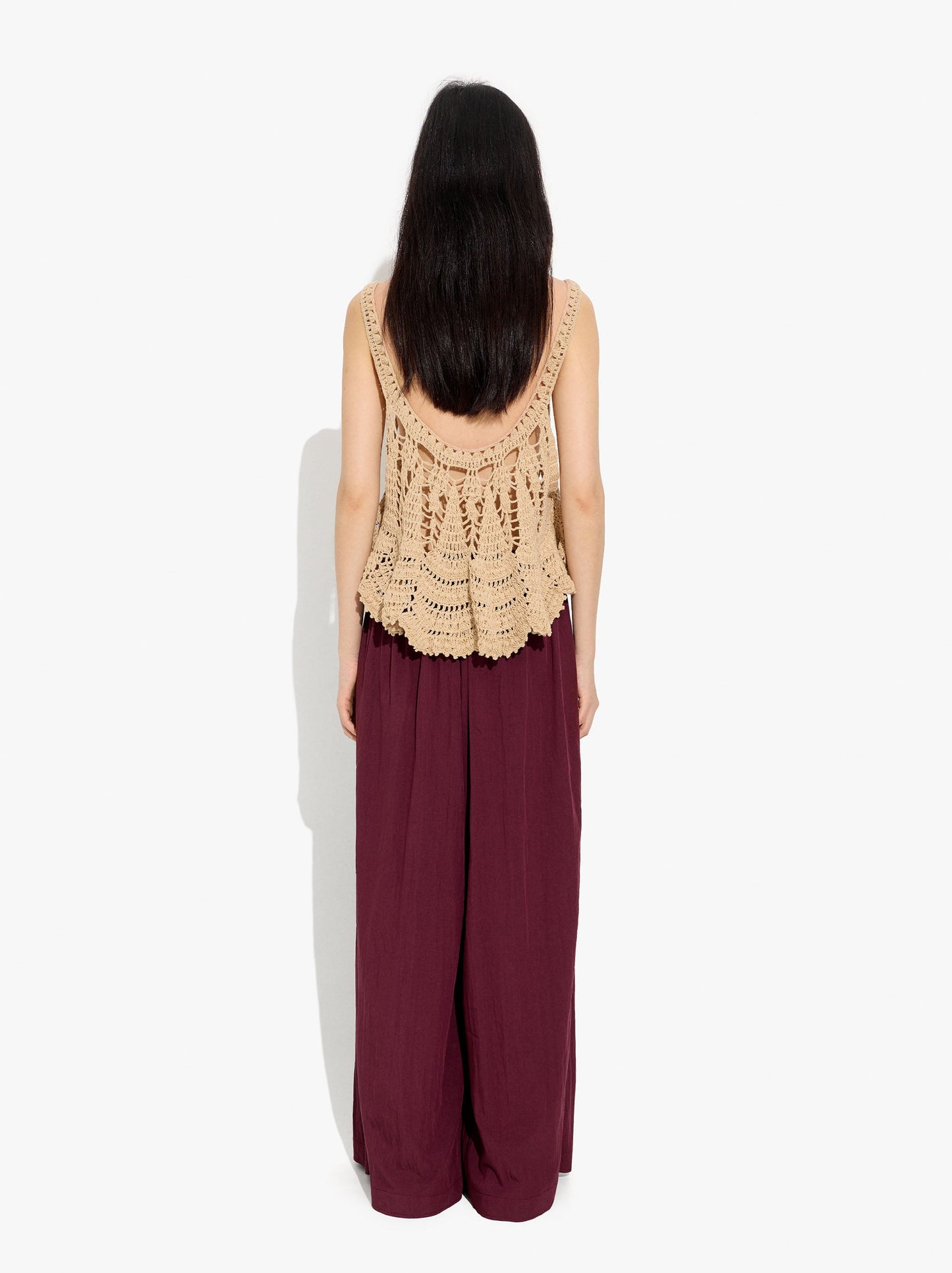 Wide Fluid Trousers With Elastic Waist