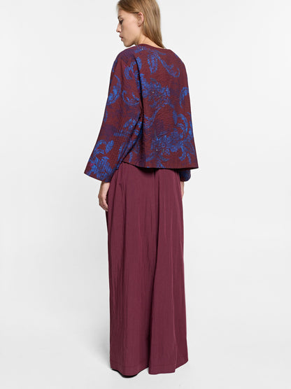 Wide Fluid Trousers With Elastic Waist