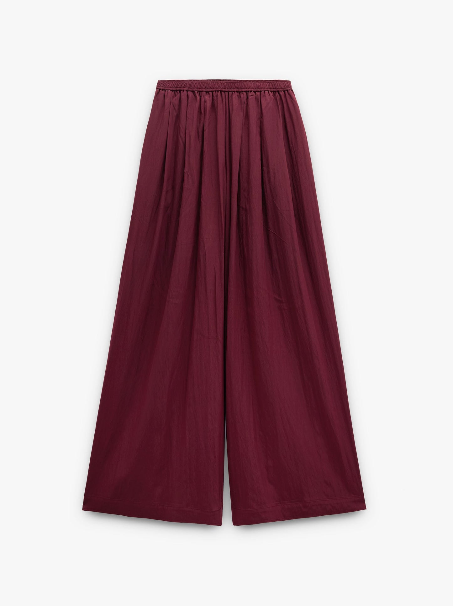 Wide Fluid Trousers With Elastic Waist