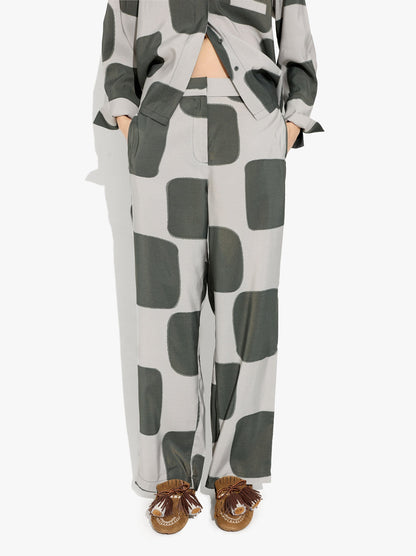 Trousers With Geometric Printed