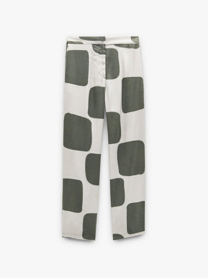 Trousers With Geometric Printed