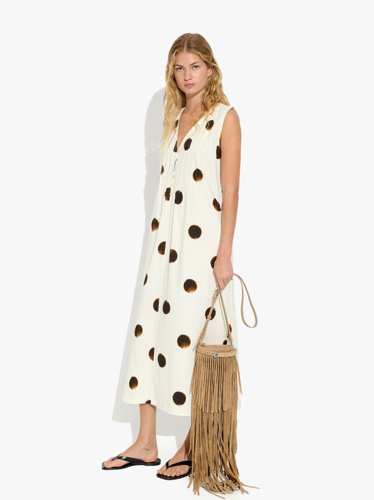 Printed Polka Dot Dress 100% Cotton