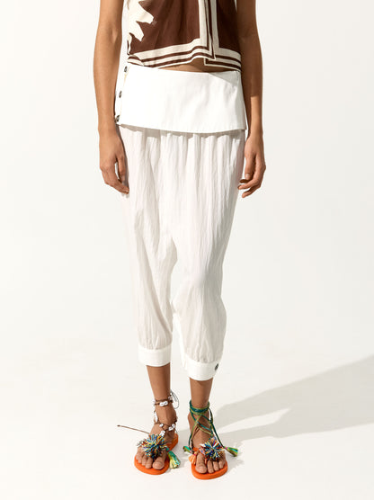 Cropped Trousers Balloon Style
