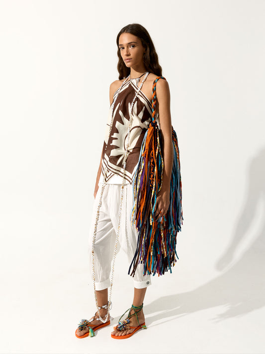 Printed Halter Top 100% Cotton