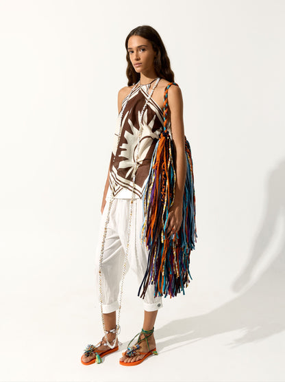 Printed Halter Top 100% Cotton