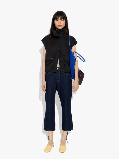 Vest With High Neck With Pockets
