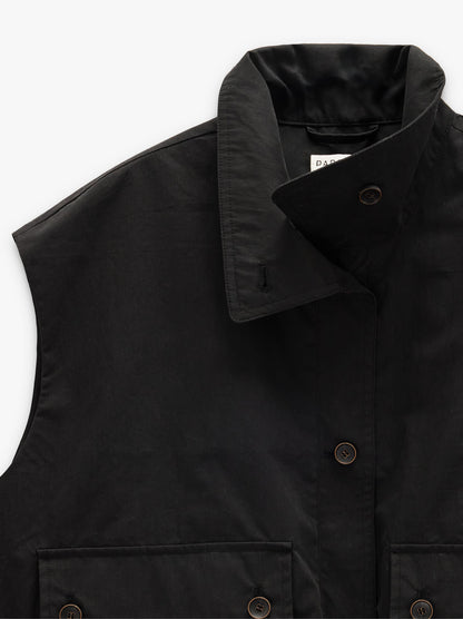 Vest With High Neck With Pockets