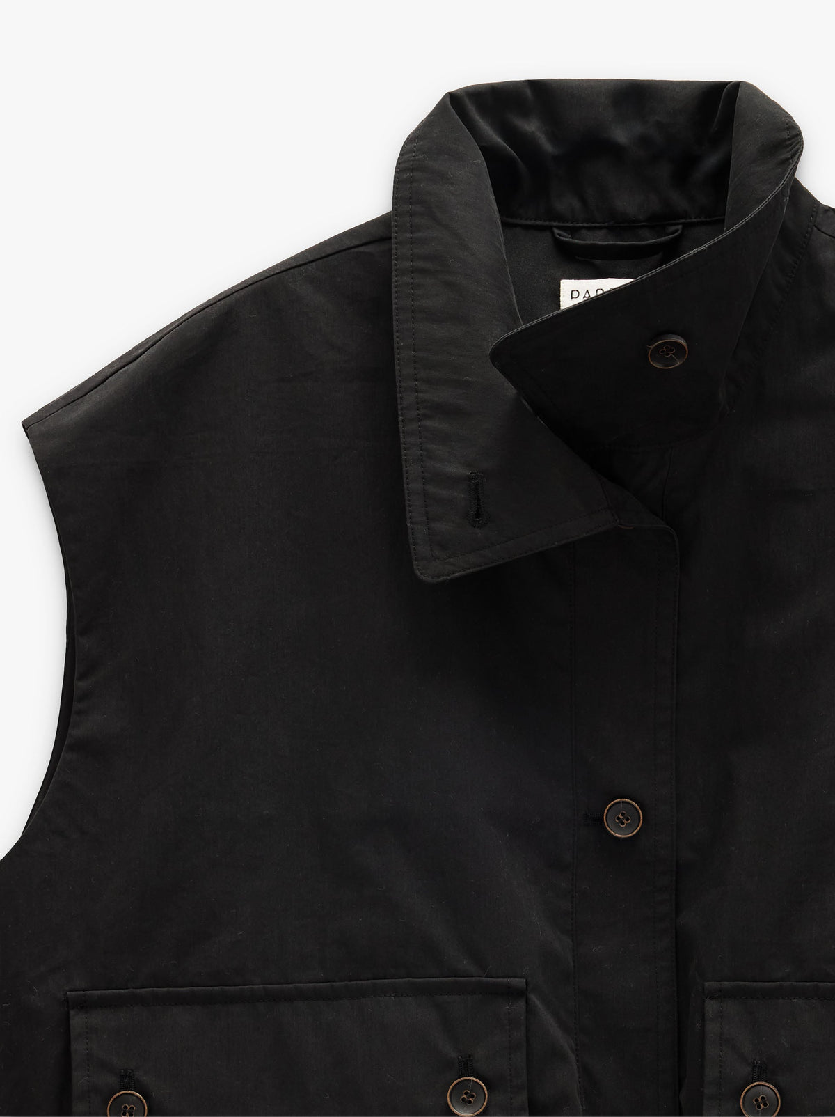 Vest With High Neck With Pockets