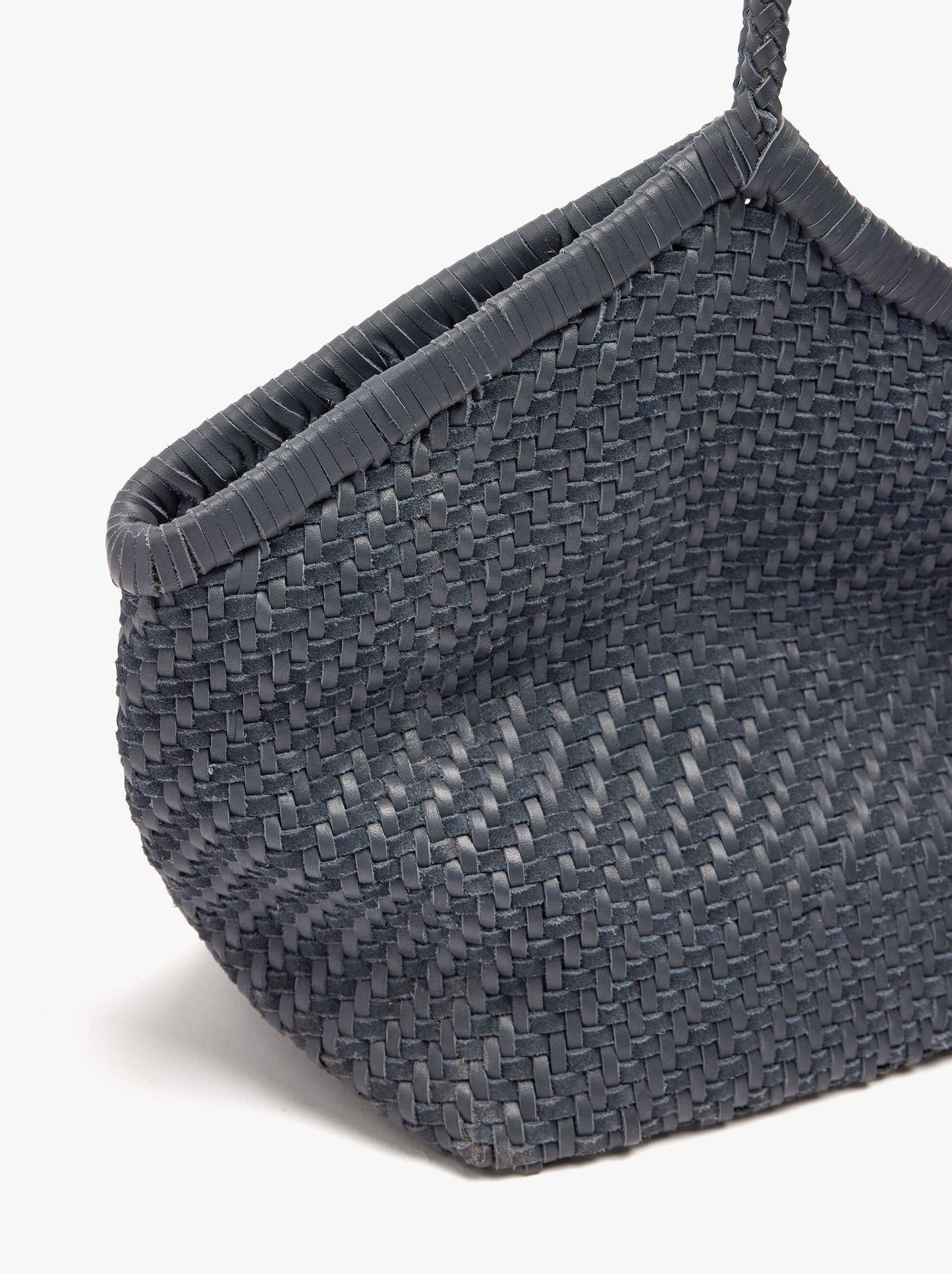 Woven Leather Shopper Bag